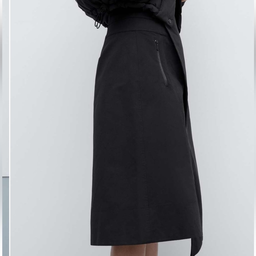 A-Line High-Rise Wrap Skirt - Picture 4 of 12